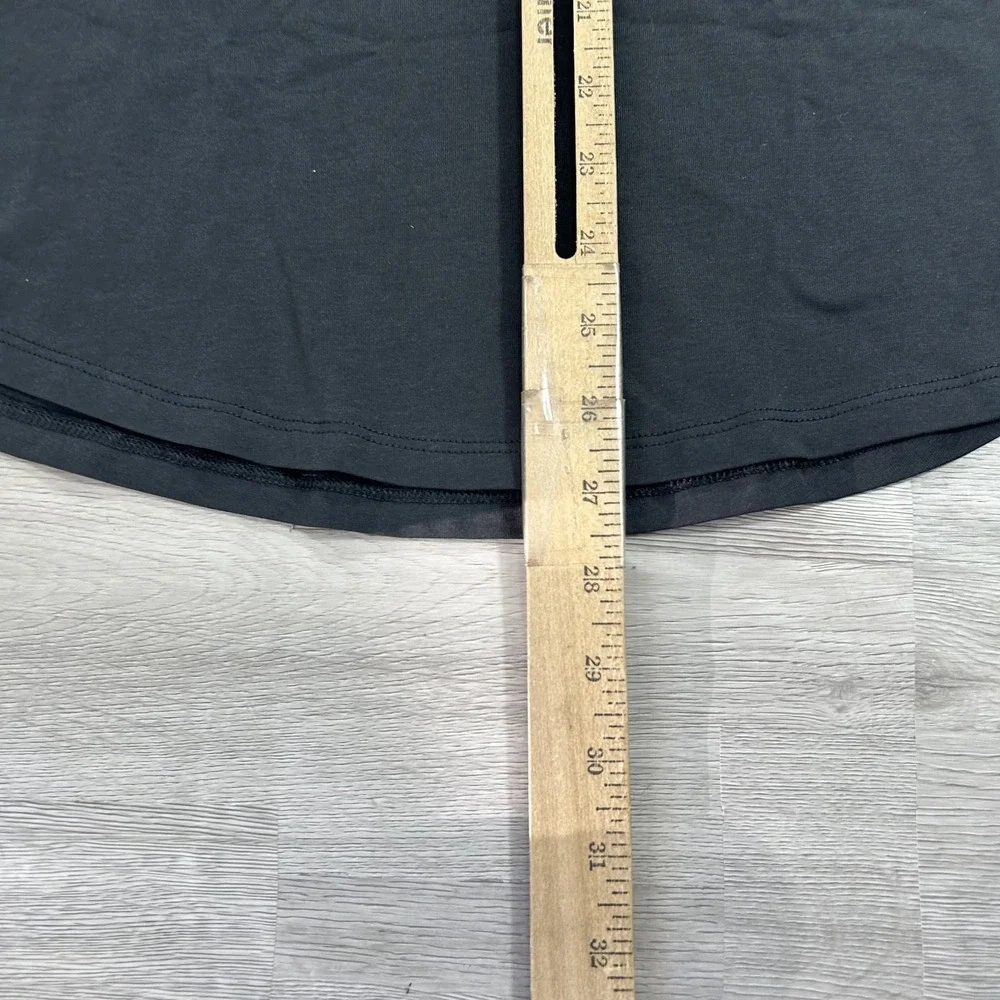 NEW Lululemon Shirt Womens 12 XL Black Crew Stretch LW3EYDS